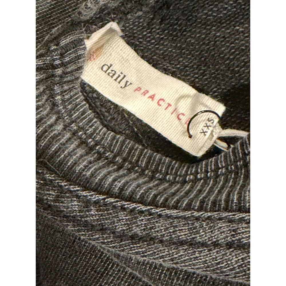 Daily Practice by Anthropologie Black Sleeveless Sweatshirt Dress XXS Crisscross - Picture 4 of 7
